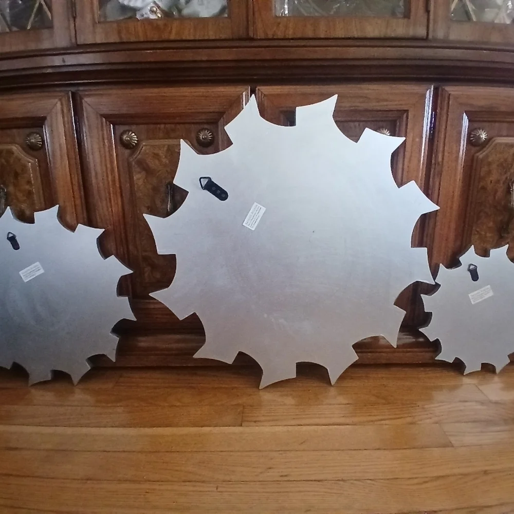 Silver Abstract Style Glass Decorative Mirrors​​​